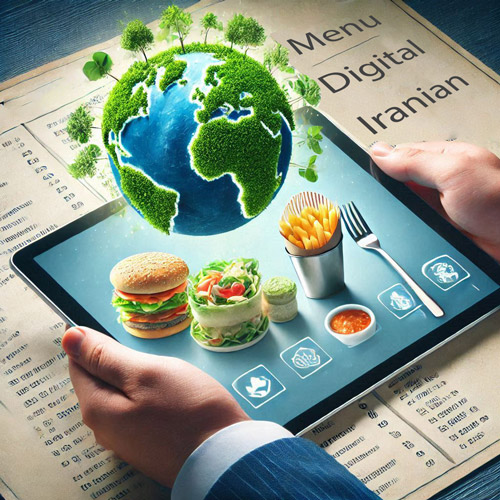 استفاده از منوی ایرانیان به جای کاغذ